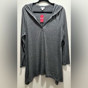 New Women’s Light Weight Sharkbite Hem Hoodie Tunic 14/16
